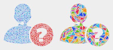 Vektör Operatör Bilgi Üçgen Öğelerin Mozaik Simgesi