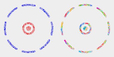 Vektör Yuvarlak Çevre Üçgenler Mozaik Simgesi