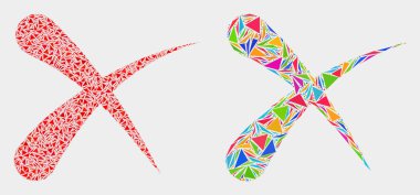 Üçgen Elemanlarıvektör Silme Mozaik Simgesi