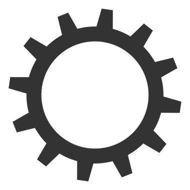 Beyaz Arka Plan üzerinde Raster Dişli Simgesi