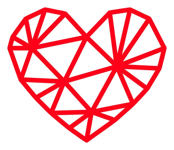 Raster mesh liefde hart pictogram op witte achtergrond — Stockfoto