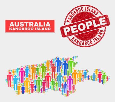 Kanguru Adası Haritası Nüfus Demografisi ve Çizik Damgası