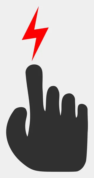 Icono de mano eléctrica vectorial sobre fondo blanco — Vector de stock
