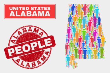 Alabama Devlet Haritası Nüfus Demografisi ve Kirli Seal
