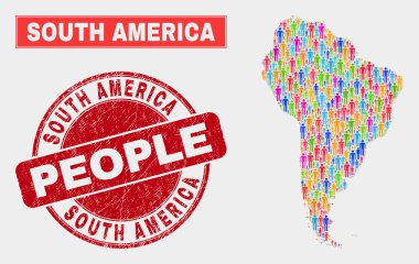 Güney Amerika Haritası Nüfus Demografisi ve Aşınmış Mühür