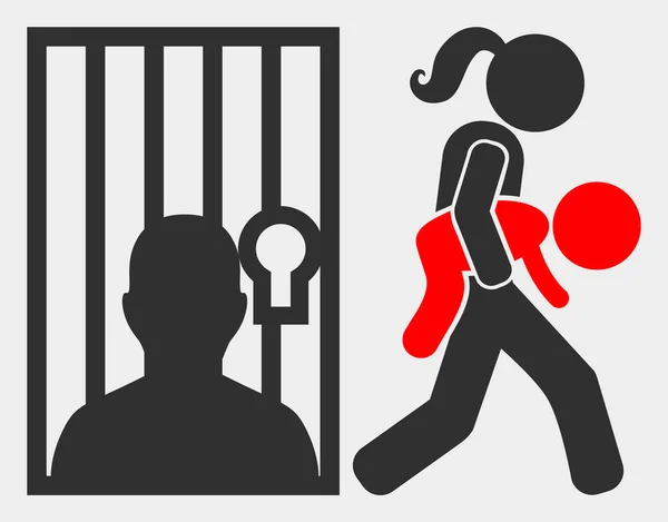 Raster Juvenile Justice V2 Icon on White Background — Stock Photo, Image