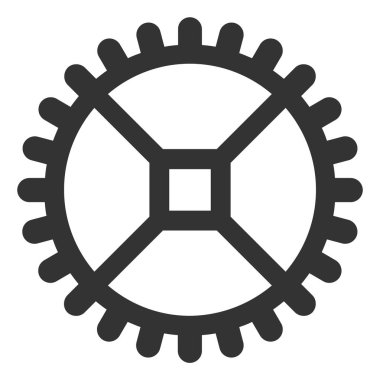 Beyaz Arka Planda Vektör Saat Dişli Simgesi