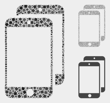 Akıllı Telefonlar Simge Mozaikler Kareler ve Daireler