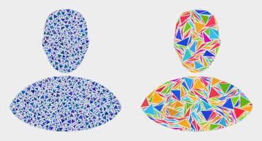 Üçgen Öğeler vektör boy mozaik simgesi