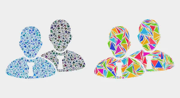 Vektör Yöneticileri Üçgenler Mozaik Simgesi