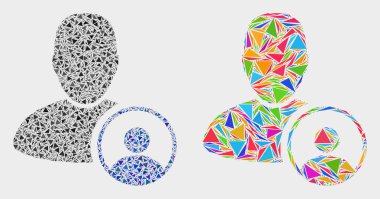 Vector Psychologist Mosaic Icon of Triangle Elements