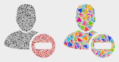 Vektör Kaldır Kullanıcı Mozaik Üçgen Ler Simgesi