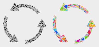 Vektör Rotasyon Hareketi Üçgenlerin Mozaik İkonu