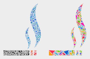 Vektör Sigara Mozaik Üçgenler Simgesi