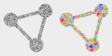 Vector Triangle Mesh Mosaic Icon of Triangles