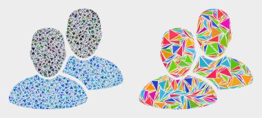 Vektör Kullanıcıları Üçgenlerin Mozaik Simgesi