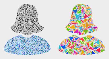 Üçgenvektör Kadın Mozaik Simgesi