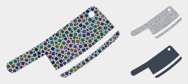 Kareler ve Daireler Kasaplık Blade Simge Mozaikler