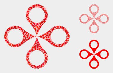 Kareler ve Daireler quadrocopter Simge Mozaikler