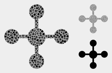 Kareler ve Daireler örgü düğüm simgesi mozaikler