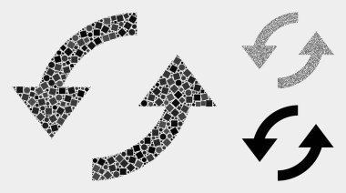 Kareler ve Dairelerin Okları Simge Kolajlarını Yenile