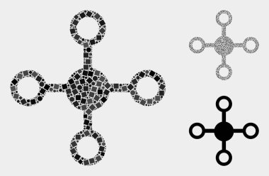 Kareler ve Daireler düğüm simgesi Mozaikler