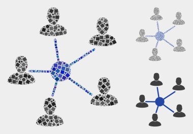 Kareler ve Dairelerin Kullanıcı İlişkileri Simge Kolajları