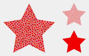 Kareler ve Dairelerkızıl Yıldız Simge Mozaikler