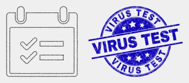 Vektör Nokta Takvim Sayfa Görevleri Simge ve Sıkıntı Virüs Test Filigran