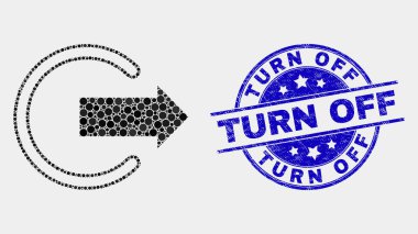 Vektör Pikselli Giriş Simgesi ve Grunge Kapat Filigran