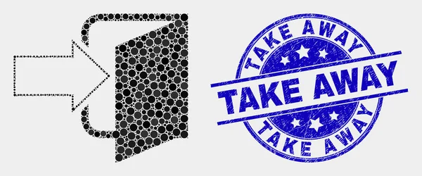 Vektör Pikselli Çıkış Kapısı Simgesi ve Sıkıntı Take Away Seal