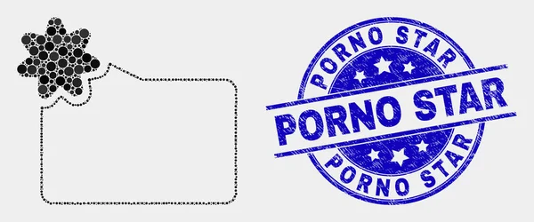 Vektor-Punkt neues Ordner-Symbol und Not Pornostar Wasserzeichen — Stockvektor