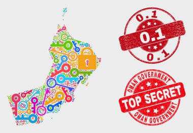 Kalkan Umman Haritası ve Grunge Kolajı 0.1 Damga