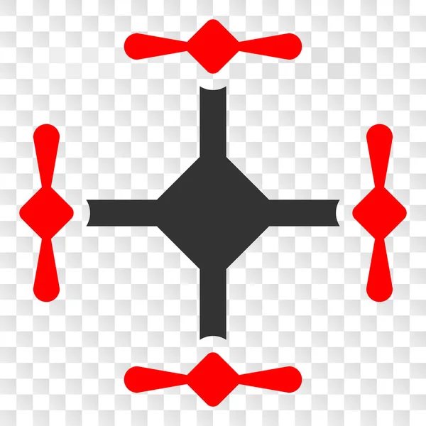 Wektor quadcopter ikona na szachy przezroczyste tło — Wektor stockowy