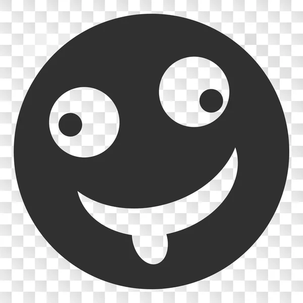 Vektor Idiot Smiley-Symbol auf transparentem Hintergrund — Stockvektor