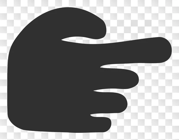 Satranç Şeffaf Arka Plan vektör işaret parmağı simgesi — Stok Vektör
