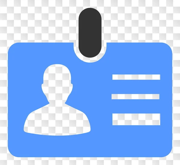 Icône de badge Id utilisateur vectoriel sur fond transparent d'échecs — Image vectorielle