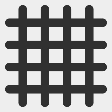Beyaz Arka Plan üzerinde Raster Izgara Simgesi