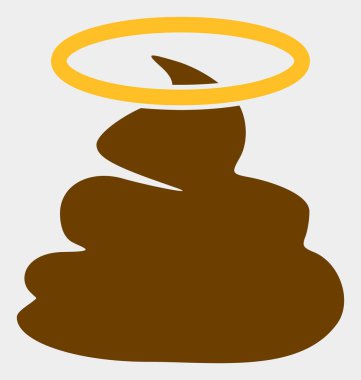 Raster Holy Shit Icon on White Background