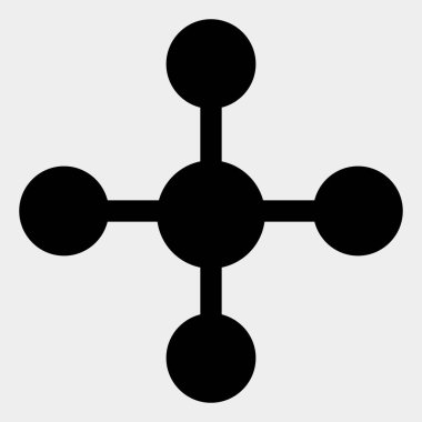 Beyaz Arka Plan'da Raster Örgü Düğüm Simgesi