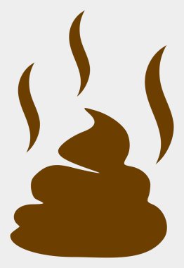 Raster Shit Smell Icon on White Background