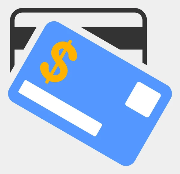 Raster Dolar karty bankowe ikona na białym tle — Zdjęcie stockowe