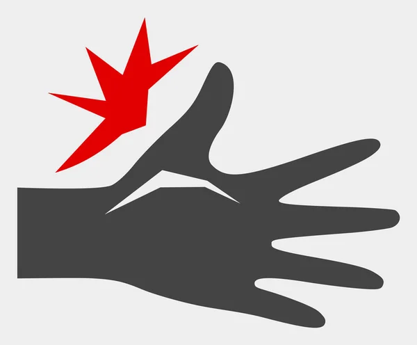 Растрова рука боляче значок на білому фоні — стокове фото