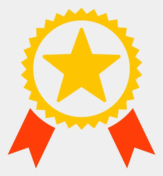 Raster Star Seal Icon on White Background — Stock Photo, Image