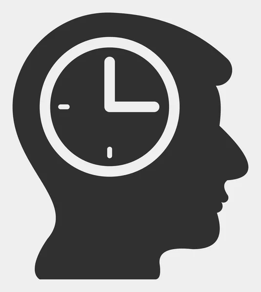 Raster time thinking icon auf weißem Hintergrund — Stockfoto