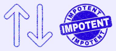 Mavi Tehlike Mührü ve Dikey Takas Okları Mozaiği