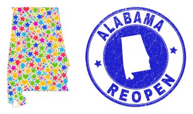 Alabama Eyaleti Haritası Mozaik ve Tehlike Mührü Yeniden Açılıyor