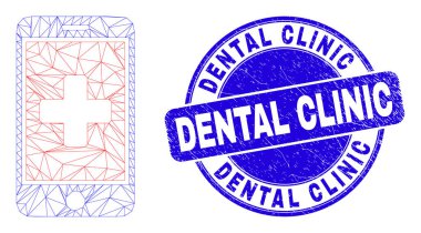 Mavi Çizik Diş Kliniği Damgası ve Web Ağ Tıbbi Mobil Uygulaması