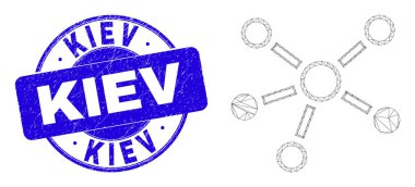 Mavi Grunge Kiev Mühür ve Web Ceset İlişkileri