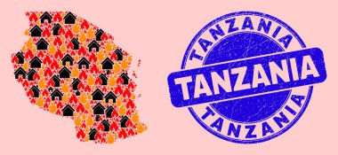 Tanzanya Ateş ve Özellikler ve Dokulu Tanzanya Mührü Haritası